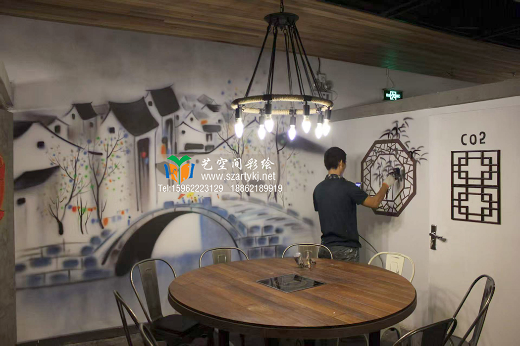 餐厅彩绘