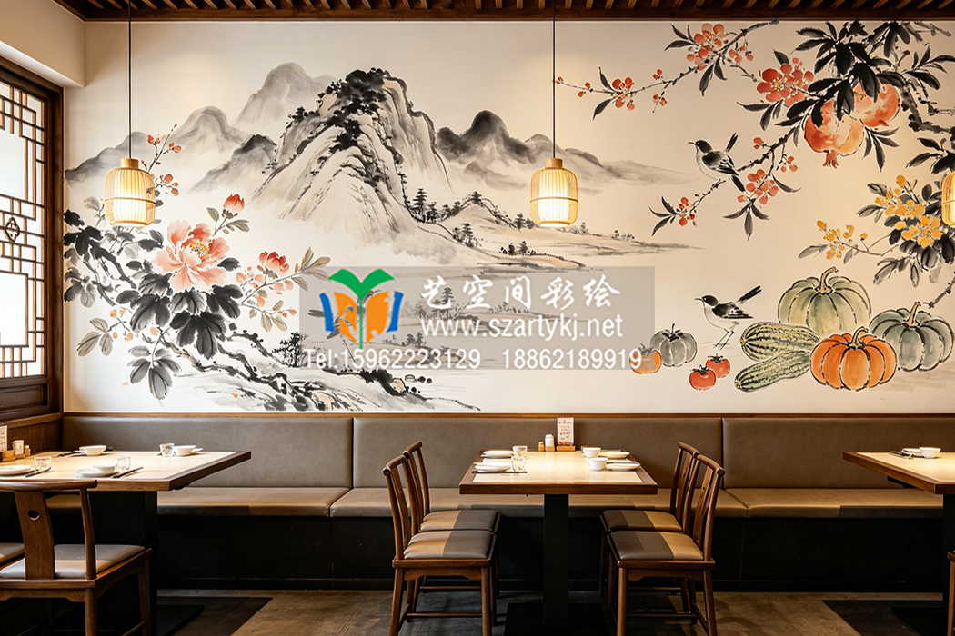 饭店彩绘
