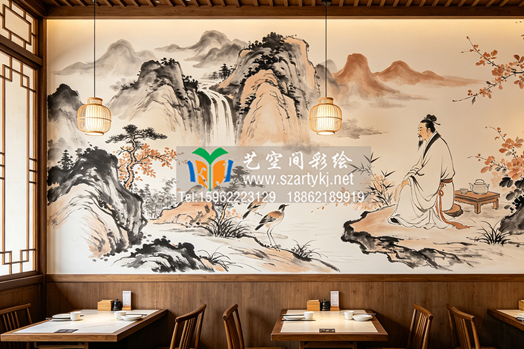饭店彩绘